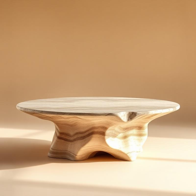 Forma Travertine Table